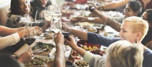 People toasting